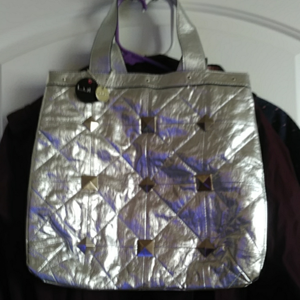 Silver colored purse